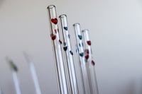 Image 4 of Swirly Heart Glass Straws 