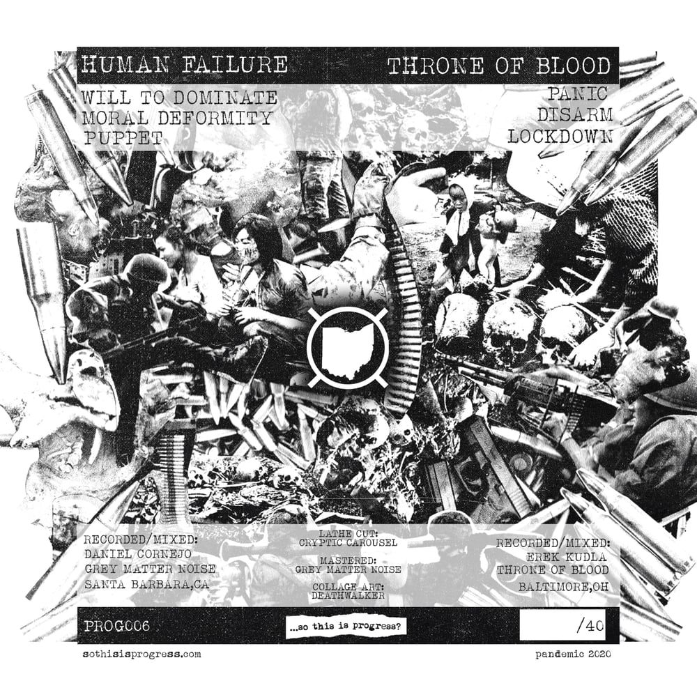 STOCK PILE - HUMAN FAILURE / THRONE OF BLOOD SPLIT 7" LATHE