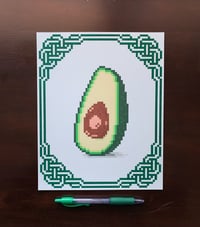 Image 3 of Avocado print (hand-embellished) **LAST ONE**