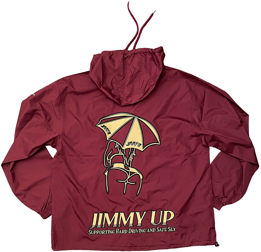 Image of *48 HOUR PRE-ORDER* Umbrella Girl Embroidered / Waterproof Jacket MAROON