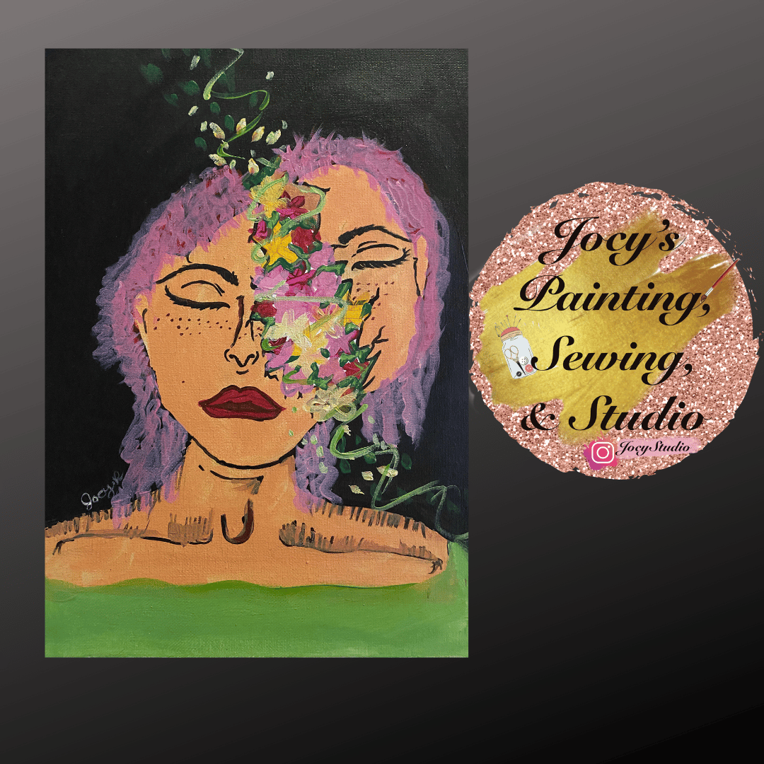 Image of Head of Flowers Painting 11x14