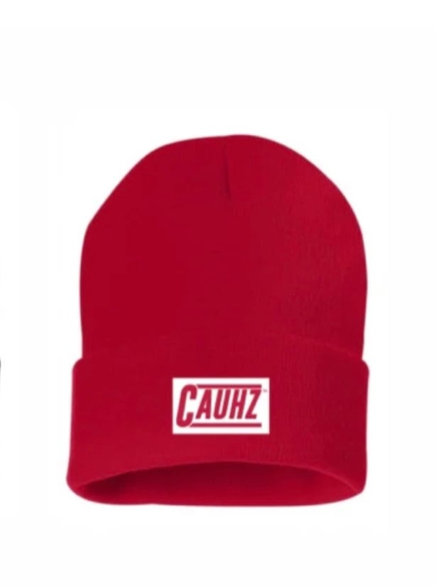 Image of Cauhz™️ Red Logo Stitched Beanie