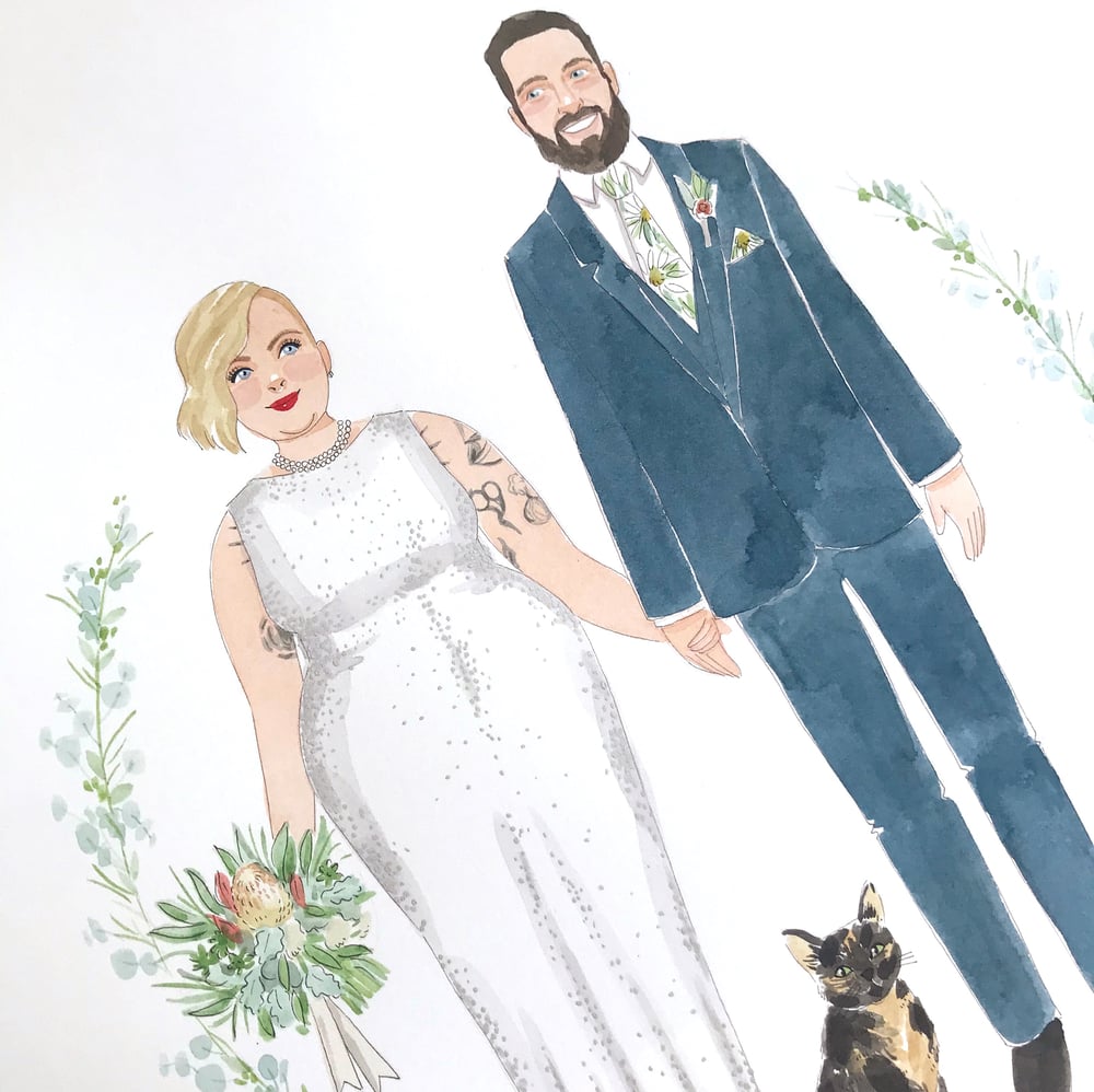 Image of Illustrated Wedding Portrait