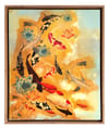Original Canvas - Koi and Lilies on Pale Blue/Gold