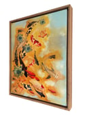 Original Canvas - Koi and Lilies on Pale Blue/Gold