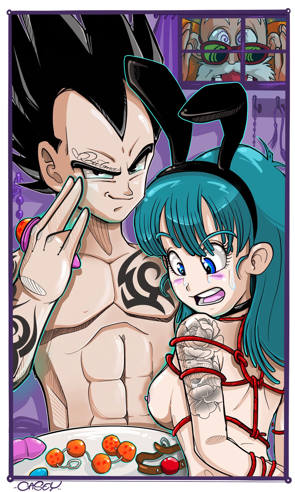 Bulma and Vegeta Print 