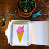 Box of ice creams greetings cards