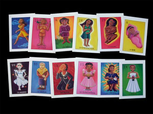 Image of Loteria de La Mujer Greeting Cards