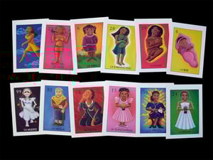 Image of Loteria de La Mujer Greeting Cards