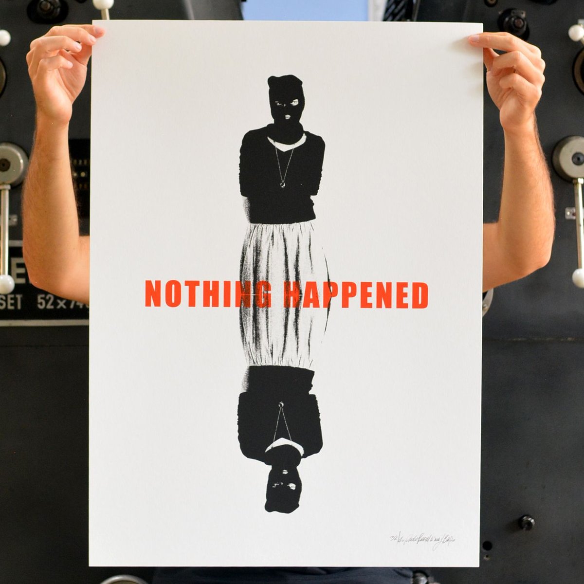 Image of Serigrafia "NOTHING HAPPENED" di Il Baro 