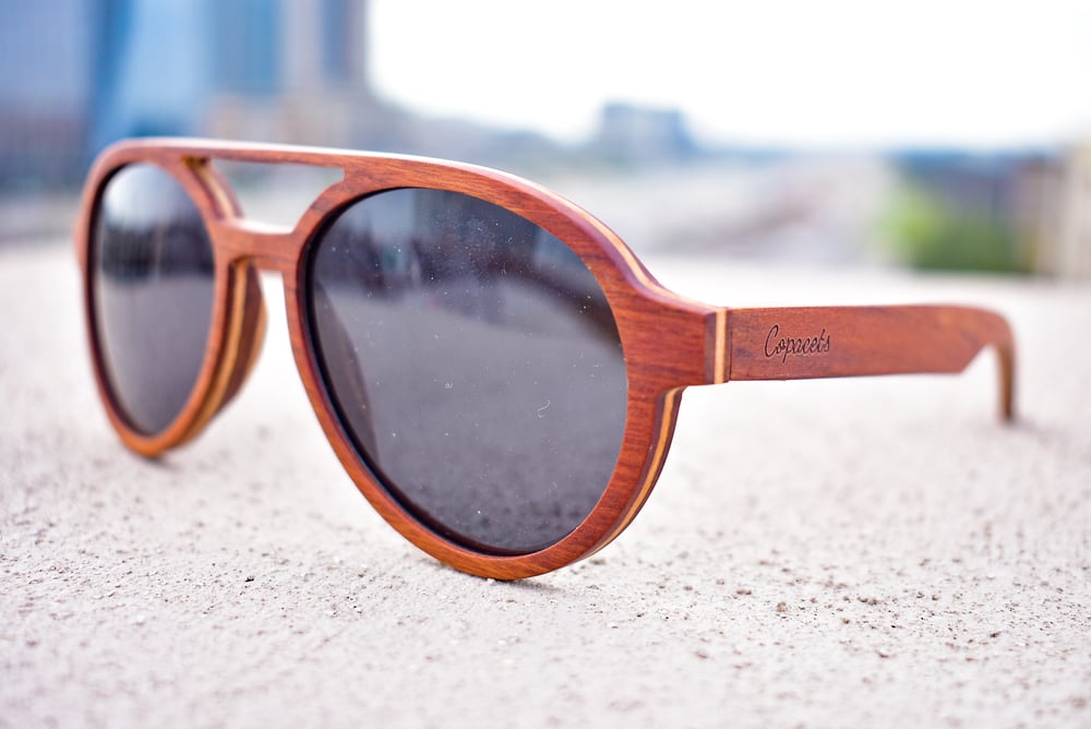 Image of Black Oak Veneer Sunglasses