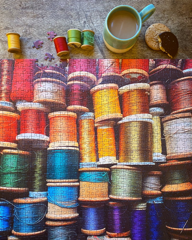 Image of ‘Colourful Cotton Reels’ - 1000 Piece Limited Edition Jigsaw