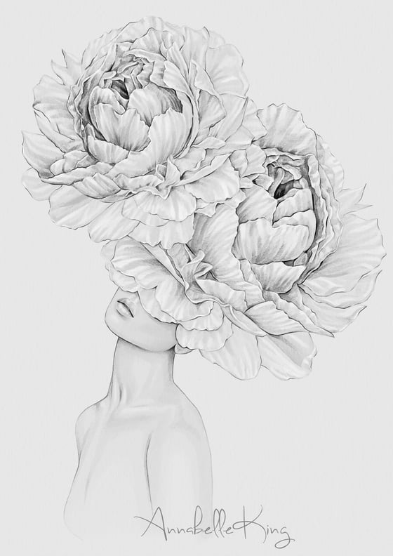 Image of Flourish -A3 original pencil artwork