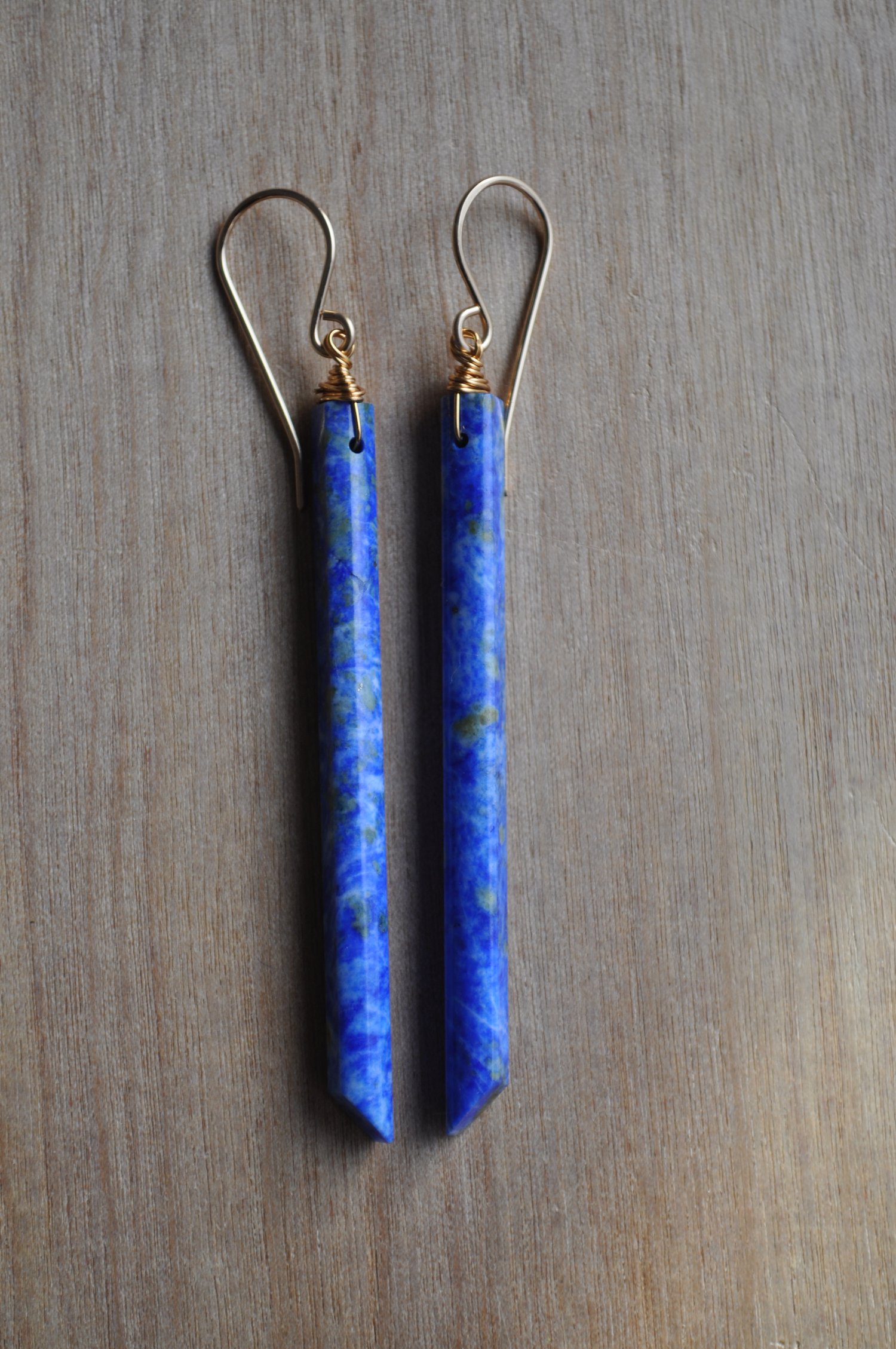 Image of Lapis Lazuli Bar Dangles