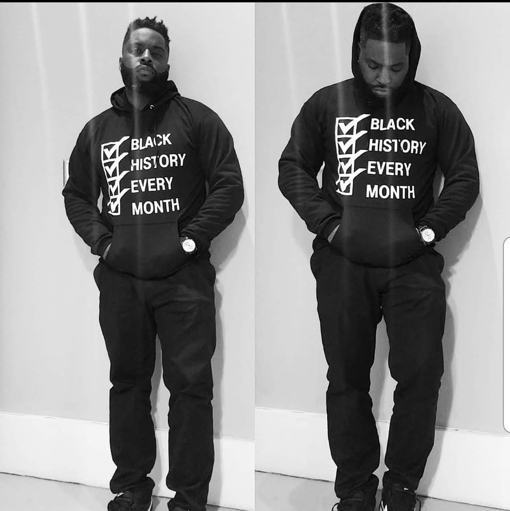 Image of BLACK HISTORY EVERY MONTH HOODIES(BLACK)