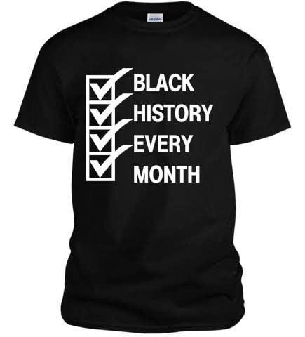 Image of BLACK HISTORY EVERY MONTH TSHIRTS(BLACK)