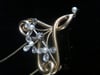 ART NOUVEAU 15CT FRENCH DIAMOND AND NATURAL PEARL BOW HEART NECKLACE