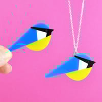 Image 1 of Blue Tit Brooch or Necklace