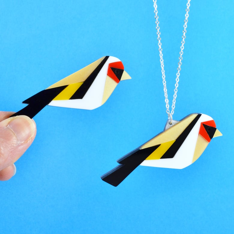 Image of Goldfinch Brooch or Necklace