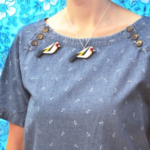 Image of Goldfinch Brooch or Necklace