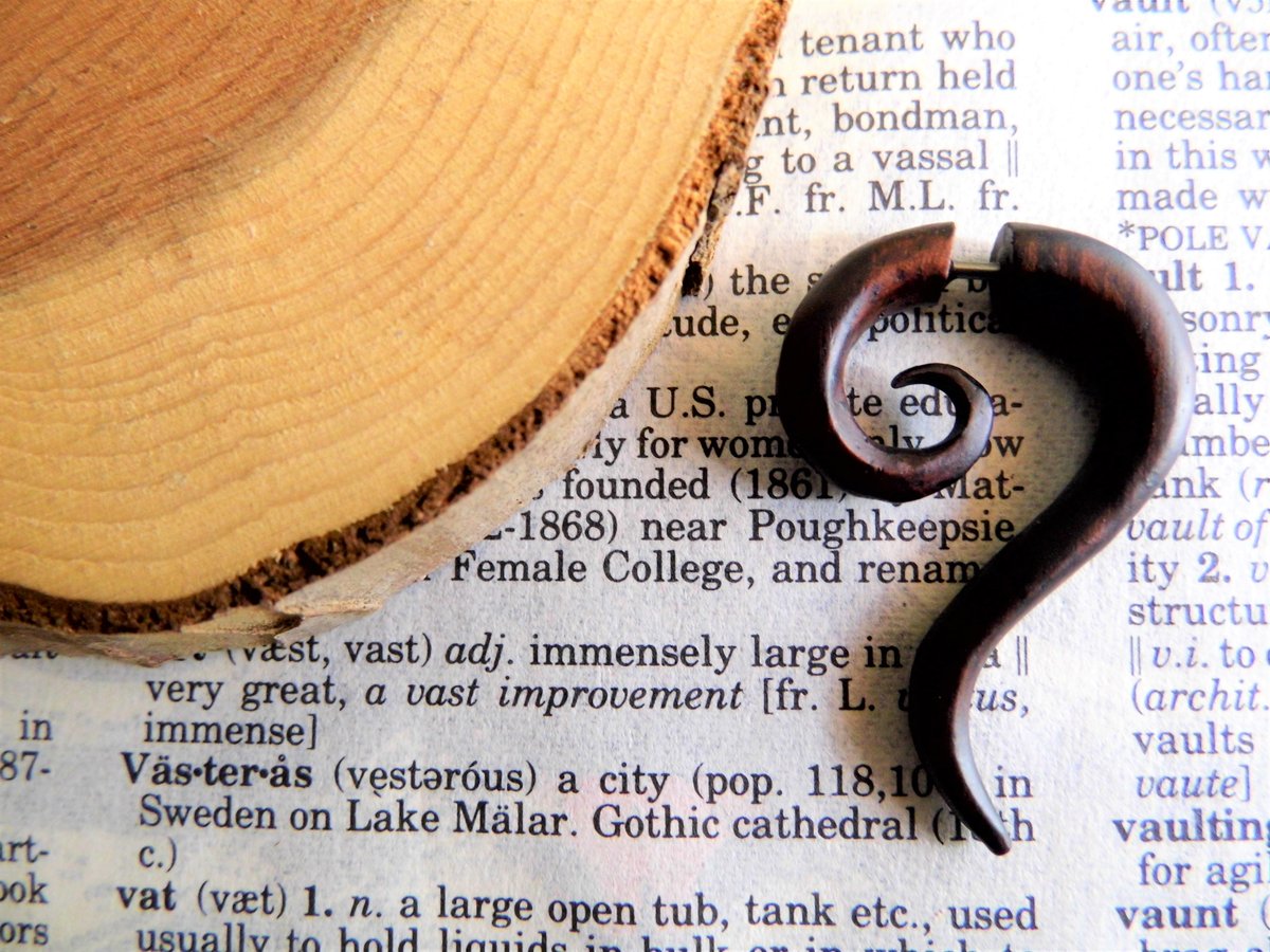 small Faux Gauge Swirl Hook