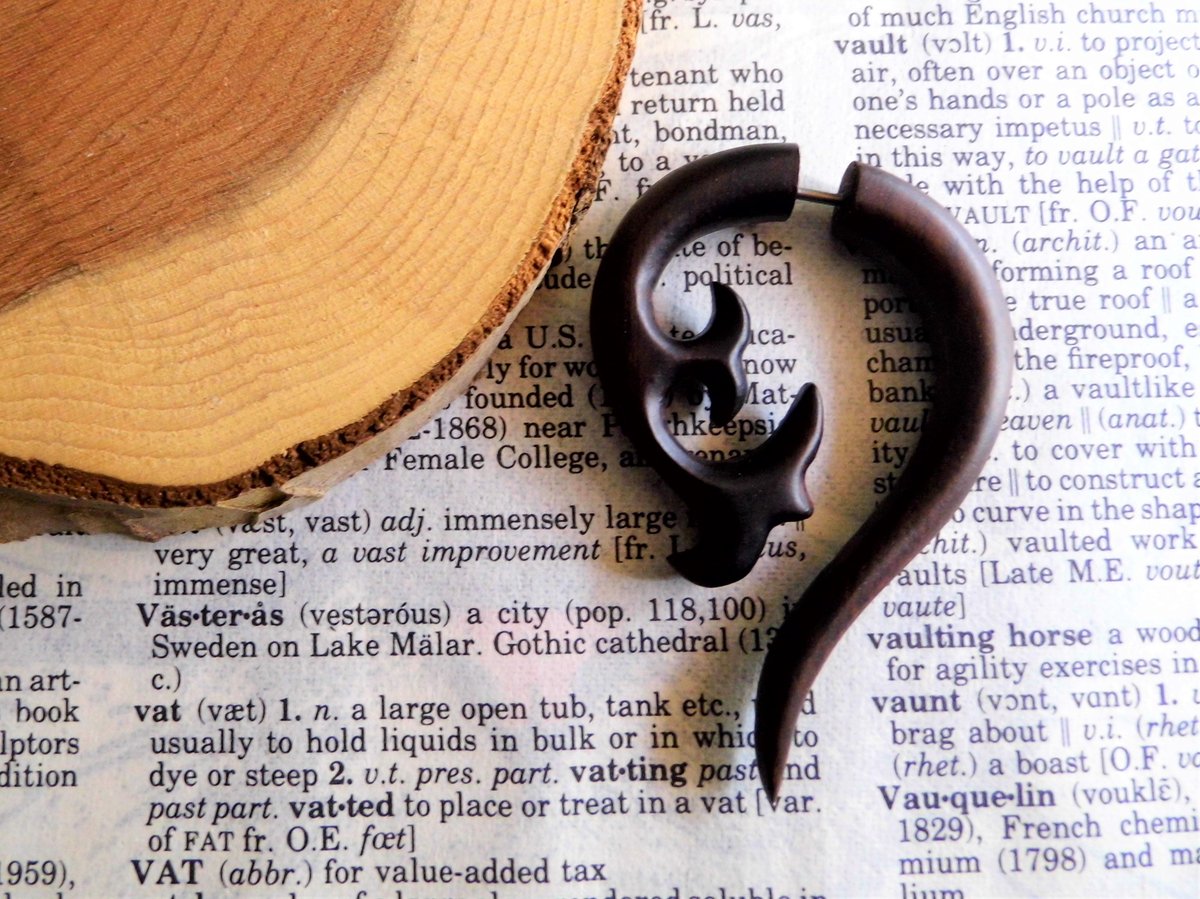 Brown Faux Gauge Wooden Stretcher Moon