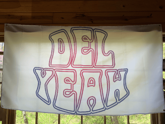 Image of Full Size DEL YEAH Circle Flag