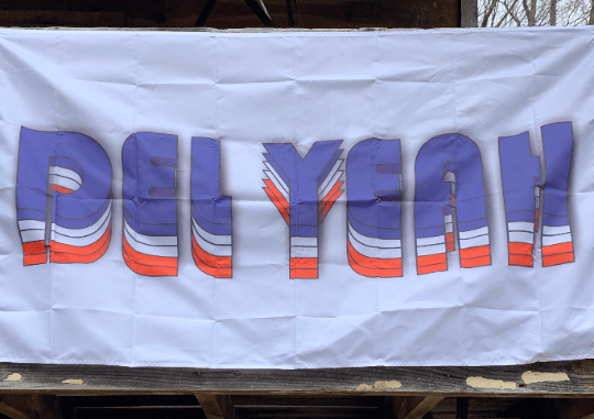Image of DEL YEAH Full Size Flag (RED/WHITE/BLUE) 
