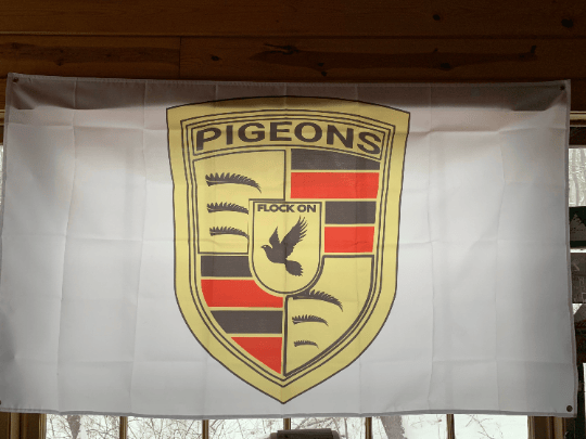 Image of Pigeons Playing Ping Pong fan art - PPPP Flag V2