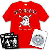 Image of RED "Dirty Santas" T-Shirt (All Sizes) / CD / Stickers COMBO Pack!!!
