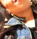 Image 1 of Greens" Knot Yarn Tassel Earrings