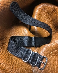 Image 4 of Black Peccary unlined NATO strap