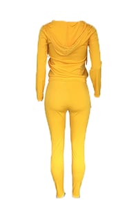 Image 2 of 2 pc Track Suit Mustard Color