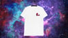 White Embroidered Wave T-Shirt