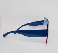 Image 3 of Oversized Square Sunglasses Rimless Frame Candy Color..