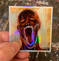 Image 1 of Peaceful scream, holographic sticker
