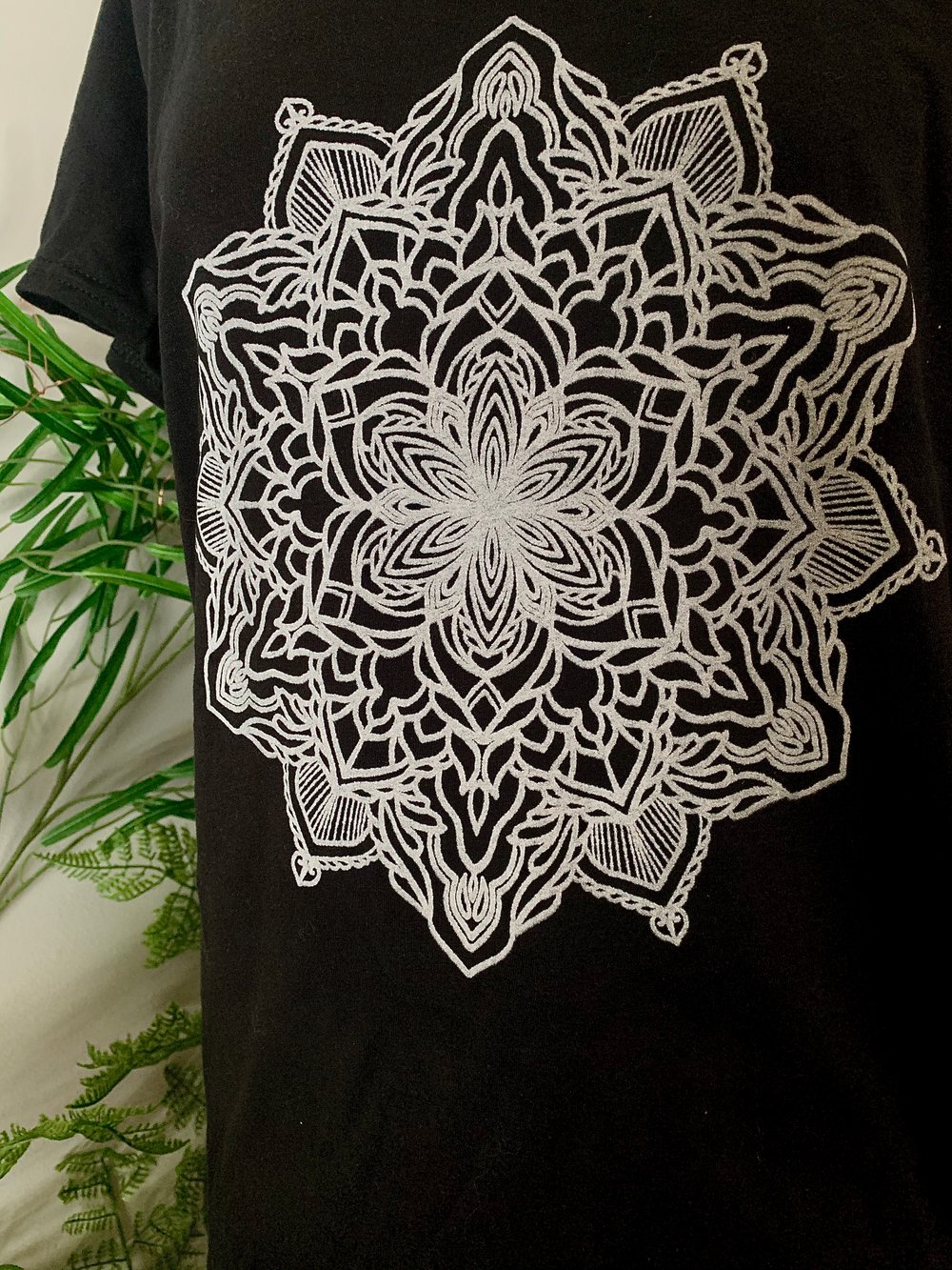 Image of Visual mandala white or gold ink tee
