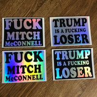 Image 3 of HOLOGRAPHIC Eggshell Stickers: "FUCK-“