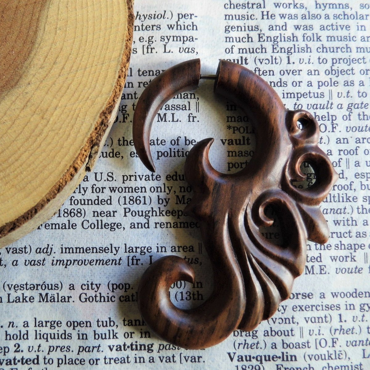 Extra Large Wood Faux Gauge Angel Wings