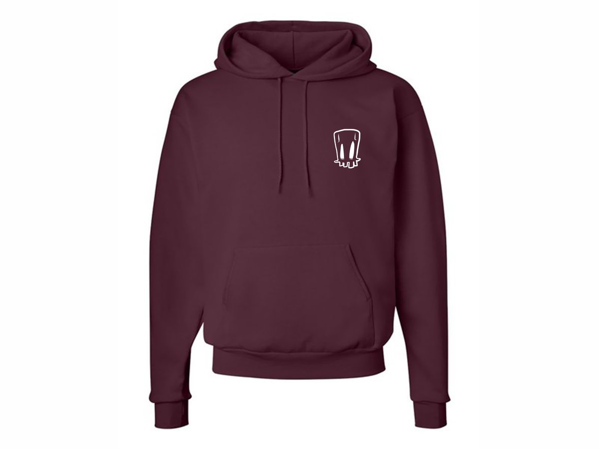 Image of Gr3ySkull Hoodie (Maroon)