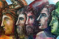 Image 1 of "Guardiani della Luce", watercolor and ink on paper