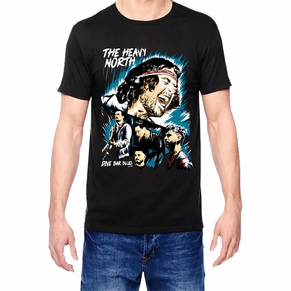 Dive Bar Blues T-Shirt | Seasick Sailor Artwork (Black) 