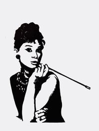 Image 1 of Audrey Hepburn (Linocut Print) 