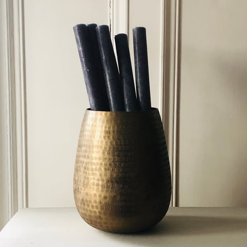 Image of Dark Gray Rustic Dinner Candle