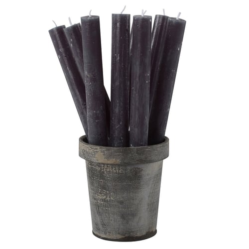 Image of Dark Gray Rustic Dinner Candle