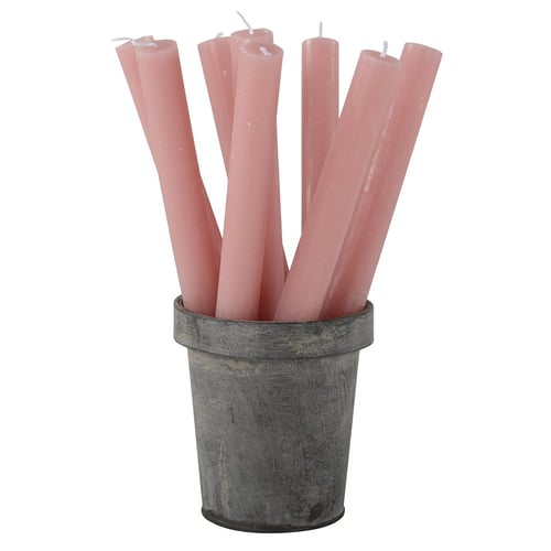 Image of Dusky Pink Rustic Dinner Candle