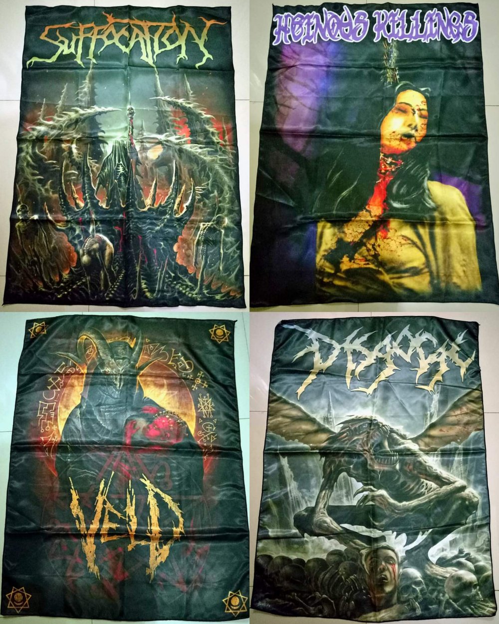 Textile Flag (SUFFOCATION, HEINOUS KILLINGS, VELD, DISGORGE)