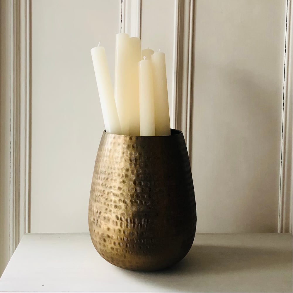 Image of Ivory Rustic Dinner Candle
