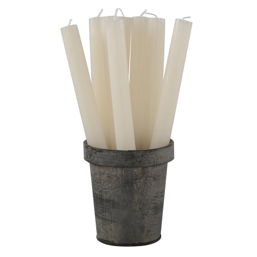 Image of Ivory Rustic Dinner Candle