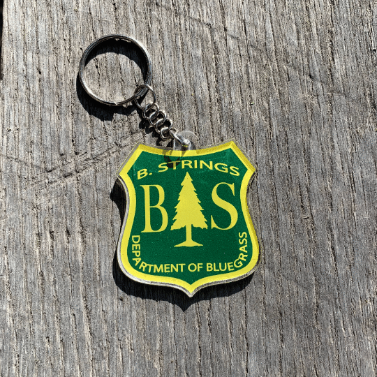 Image of Billy Strings fan art - Department of Bluegrass keychain